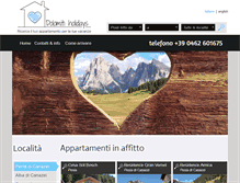 Tablet Screenshot of dolomitiholidays.com
